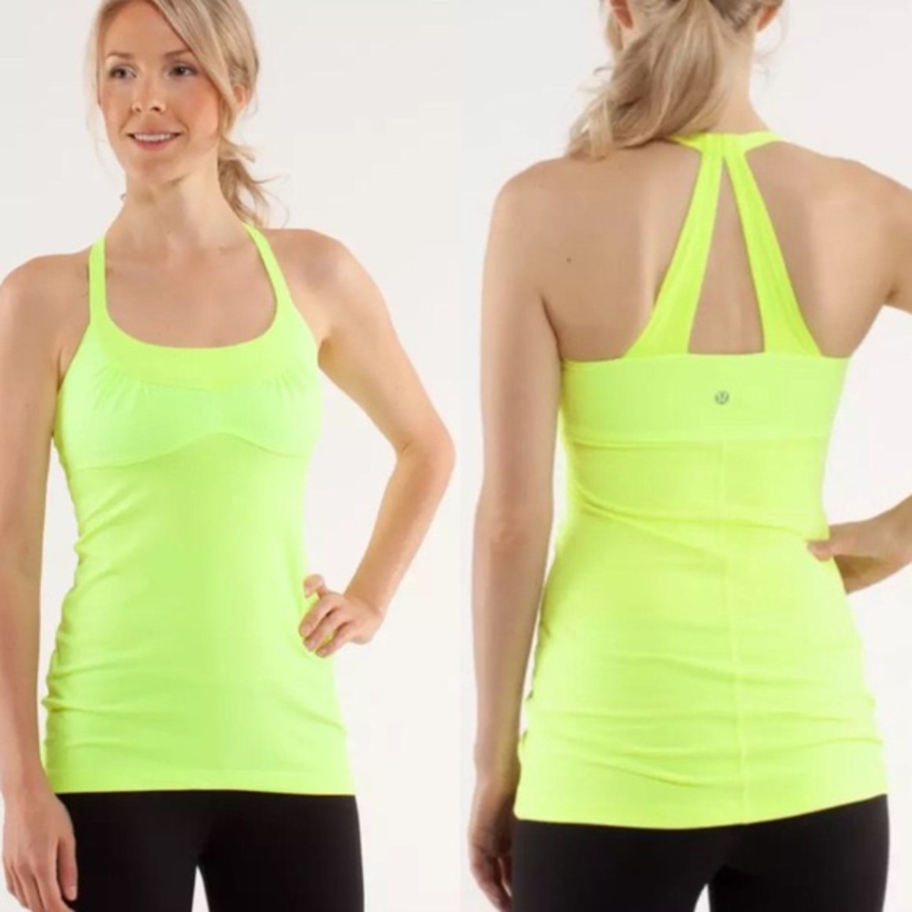 Lululemon Scoop Me Up Tank Bra Ray Neon Yellow 4